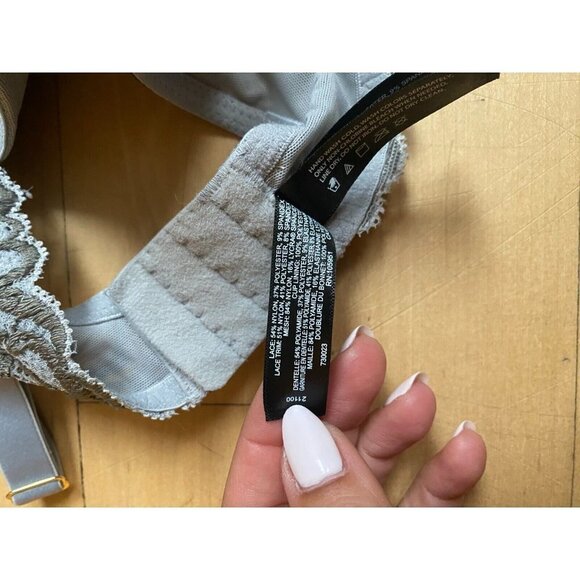 NATORI "feathers contour" plunge bra lace underwire gray size 36G BNWOT - Picture 7 of 7